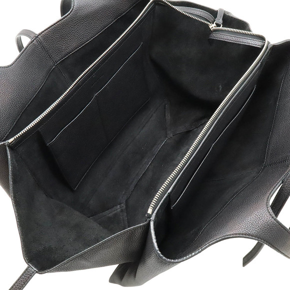 Celine Trifold Tote Shoulder Bag Black Leather - Picture 8 of 10